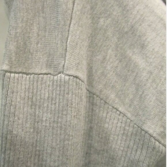 Ellen Tracy GRAY viscose nylon Cardigan Duster Drop Shoulder Pockets M worn once - Picture 3 of 8